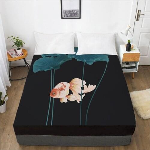 1PC Fitted Sheets Mattress Cover With Elastic Band 3D Bedsheet Linens 160x200 200x200 Bed Sheet Customize any size design