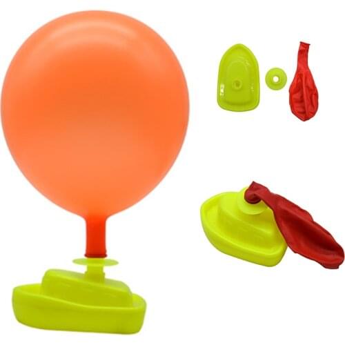 1 Pcs Random Color DIY Balloon Powered ship Recoil Force Science Technology Experiment Students Toys