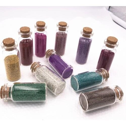 10g 0.6-0.8mm Micro Beads Micro Ball Micro Crystal Caviar Beads Glass Trend Caviar Nail Art Decorations Tips Handwork DIY Make