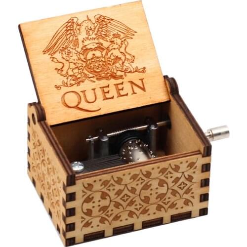 2021 New Music Box Queen Love Mom Dad You My Sunshine Music Wooden Hand Christmas Gift Birthday Gift