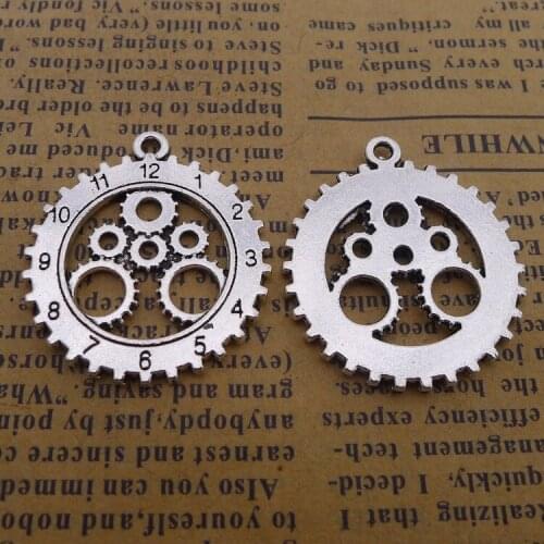 IEVUS 4 pcs 25*28mm Antique Silver plated charm clock Wrist Watch charms pandent for jewelry making DIY bracelet necklace