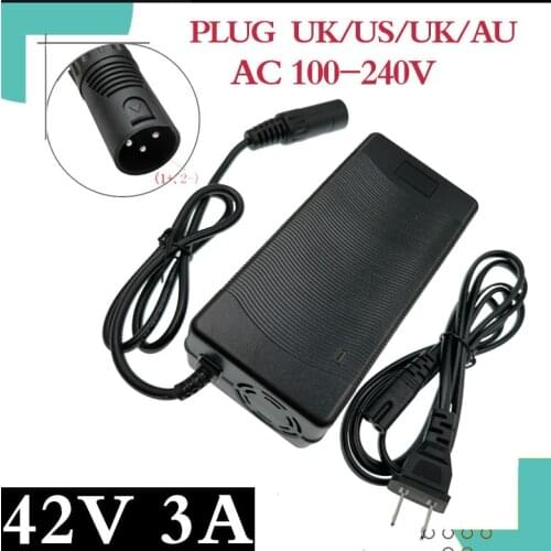 42V 3A Charger 36V Electric Bike Lithium Battery Charger Lithium Battery Pack Plug 3P XLR High Quality Connector