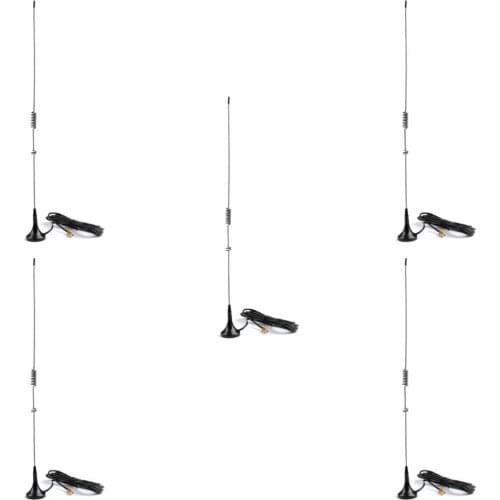 Artudatech 5Pcs UT-106 SMA-Female DUAL BAND Antenna For Kenwood TK3107 TK3207 For Puixng Baofeng Radio