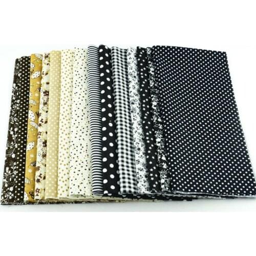 Booksew Telas De Algodon Para Patchwork 14 Coffee PCS/lot 20x24CM 100% Cotton Plain Fabric Tissu Coton Au Metre Crafts Sewing