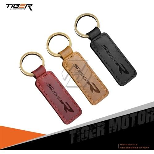 Motorcycle Cowhide Keychain Key Ring Case for BMW Motorrad S1000R S1000 R Key