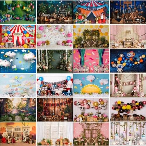 Mocsicka Cake Smash Kids 1st Birthday Photography Backdrops Boy and Cirl First Birthday Photo Props Studio Booth Background