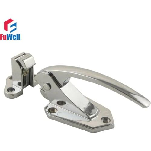 1pc Door Handle Lock Latch with Spring Adjustable Height 30~46mm for Oven Freezer Cooler Cabinet Zinc Alloy Handle Latch