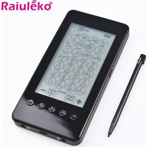 1pcs Muscle Therapy Stimulation Electric Body Massager Tens Machine Acupuncture 28 Mode 20 Intensity Adjustable Dual Input 4 Pad