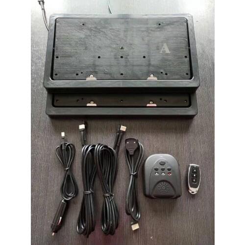 Electronic American size flip turn off car license plate frame