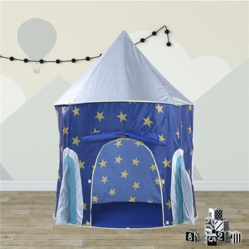 European Station Explosion Models Children Tent Starry Sky Space Rocket Yurt Dollhouse Ocean Ball Pool Baby Paradise Kids Tent
