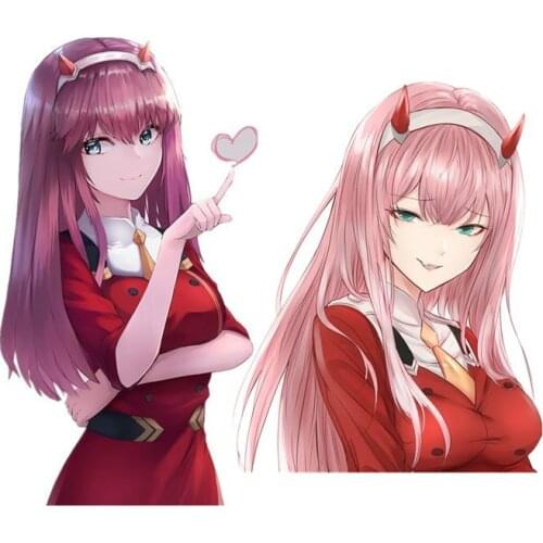 Hot Darling In The Franx 002 Zero Two Anime Sex Girl Sticker Windshield Bumper Motorcycle Decal Vinyl Scratches Auto Decoration