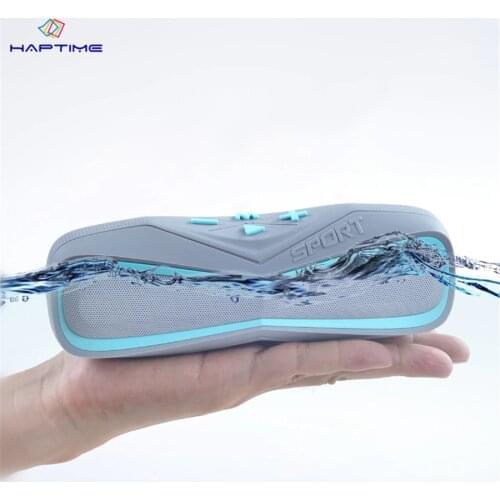 Haptime IPX7 Super Waterproof Speaker Outdoor Sports Wireless Bluetooth Speaker Portable Shower Stereo Speaker Support TF Card