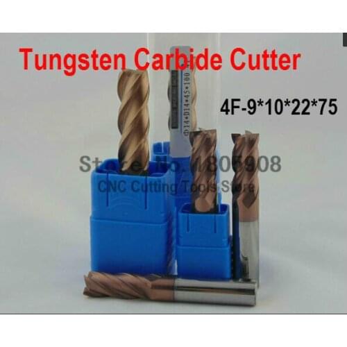 HRC60 4F-9*10*22*75 cnc cutter tool tungsten alloy milling cutter