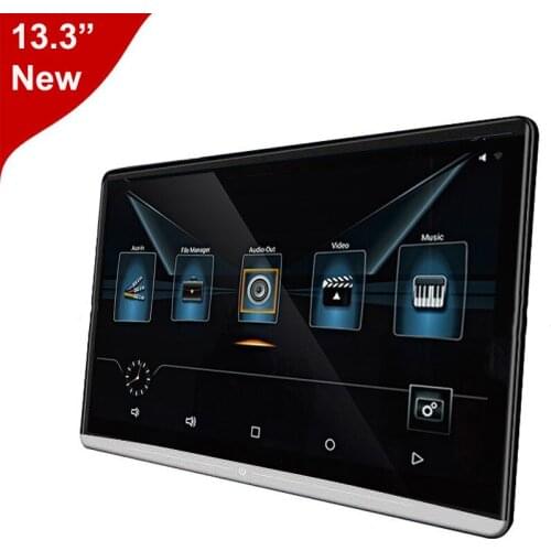 13.3" IPS Car Headrest Monitor Android 9.0 RAM 2G+16GB 4K HD 1080P Video Player WIFI BT USB SD HDMI FM MP5 Video Player APP Free