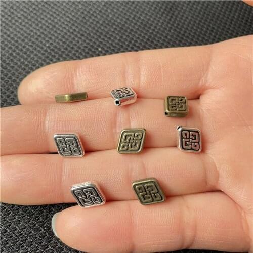 JunKang 20pcs 11mm diamond spacer beads DIY handmade necklace bracelet connection piece wholesale jewelry accessories