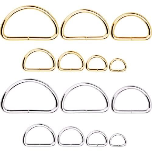 KAOBUY 20 PCS D Shape Rings Metal Adjuster Triglides Slides Buckle For Handbag Keychain Purse Handle Bag Purse Accessories