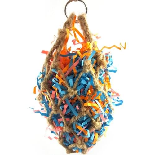 LHXMAS PET TOYS Parrot toys Toy bird Parrot wire mesh bag Bite bag