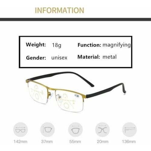 German Intelligent Color Progressive Auto Focus Reading Glasses Classic Durable Glasses See More Clearly Women Men