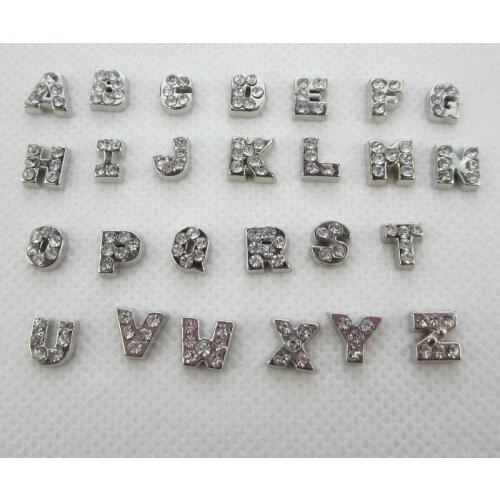 New Arrival 26pcs Wholesale Crystal Alphabet Letters A-Z Floating Charms Living Glass Memory Lockets Pendants DIY Jewelry Charms