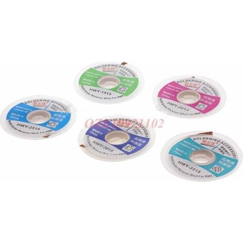 2PCS Tin absorption line Length 1.5M Width 1.5mm 2.0mm 2.5mm 3mm 3.5mm Desoldering Braid Solder Remover Wick Wire Repair Tool