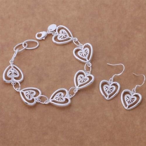 Wholesale High quality silver plated Fashion jewelry bracelet earrings WT-315