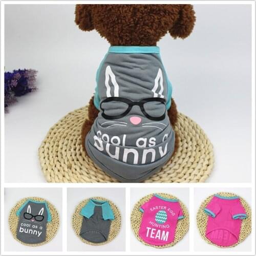 Easter Decorative Dog Clothes Black Elastic Vest Puppy T-Shirt Coat Accessories Apparel Costumes Pet Clothes for Dogs Cats#008
