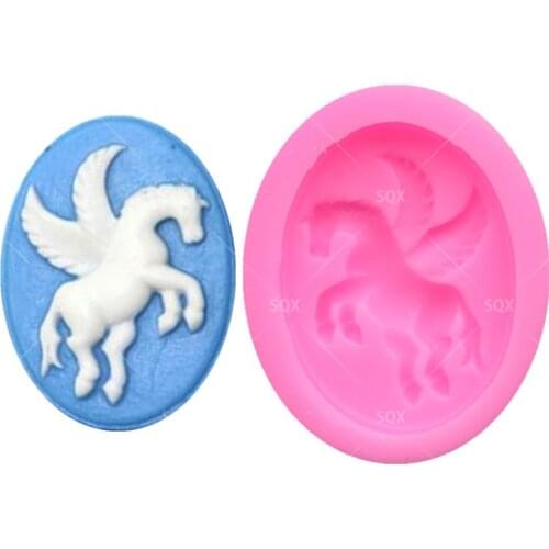 Pegasus Silicone Fondant Molds Mould Baking Cake Mold Mould Lace Wedding Birthday Cakes Decoration Fondant Tools SQ17107