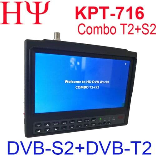 [Genuine] KPT-716TS DVB-S2 DVB-T2 satllite Finder meter HD Satellite TV Receiver MPEG-4 Modulator better satlink ws-6979 6933