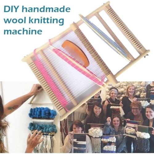 DIY Weaving Loom Starter Kit Wooden Diy Weaving Loom Kit Multi-craft Hand-knitted Spin Machine For Tapestry Nw