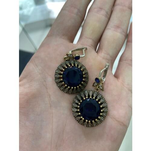 Silver Authentic Round Earrings Handmade