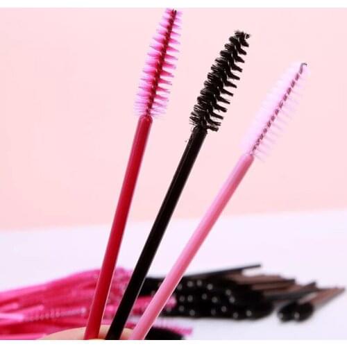 50pcs/bag eyelash brush Eye Lashes Cosmetic Spoolers Disposable Mascara Wands Disposable eyelash brush Tools