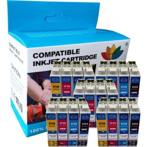 20pk Compatible EPSON T1711 - T1714 ink cartridge For Expression Home XP 33 103 203 207 303 306 403 406 313 413 Printer