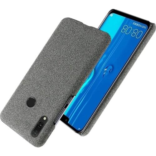 Slim Cloth Texture Fitted Cover For Huawei Y9 2019 Case Fabric Ultrathin Antiskid Capa For Huawei Y92019 Y9 Prime 2019 Y9Prime
