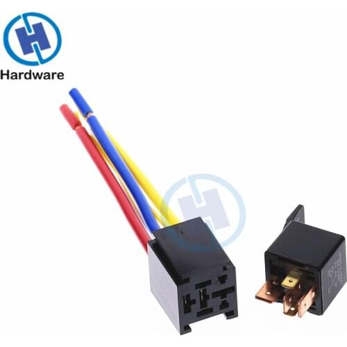 Waterproof 12V 5Pin DC AMP SPDT Car Relay 80A Switching Capability with Socket Car Starter Automotive Relay Universal