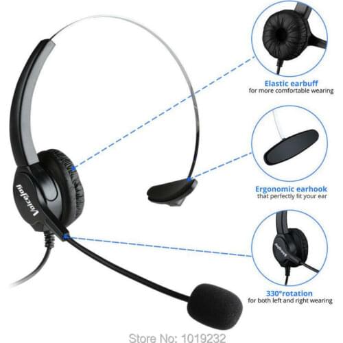 VoiceJoy RJ9 headset phone headset call center desk phone Headset Headphone With Microphone Earphone RJ9 plug
