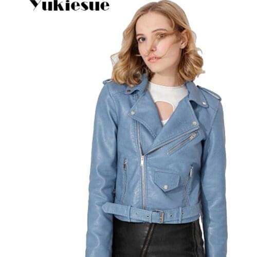 Женские кожаные куртки YUKIESUE China At AliExpress