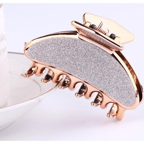 New fashion Shining Girls Hairpins Crab Hair Claw Clamp Women Barrettes Scrub Hair Clips Hair Accessories Headwear