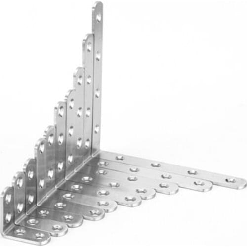 Stainless steel right angle angle code 90 degree fixer anti angle iron table anti shaking bracket iron piece connector piece