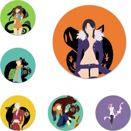 58mm Nanatsu no Taizai Seven Deadly Sin Icons Pins Badge Decoration Brooches Metal Badges For Clothes Backpack Decoration