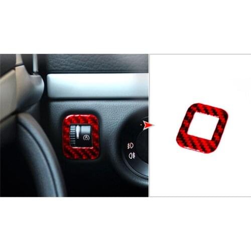 Carbon Fiber Car Lighting Control Panel Trim Cover Sticker For Porsche Cayenne Sport SUV 2003-2010 Styling Accessories