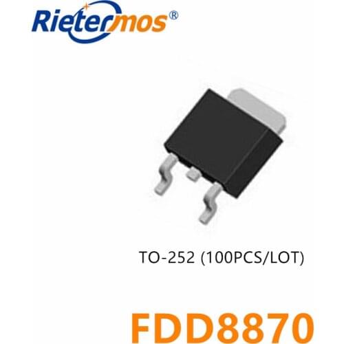 100PCS N-CHANNEL 30V FDD8870 D8870 8870 TO252 HIGH QUALITY