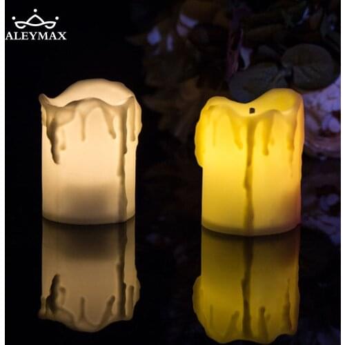 4Pcs/Box Warm White Flameless LED Electric Battery Powered Tealight Candles Holiday/Wedding Decoration Big Votive Candles