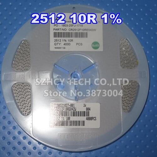 4000Pcs 2512 10R 1% 1W CR2512F10RE042W New and origianl
