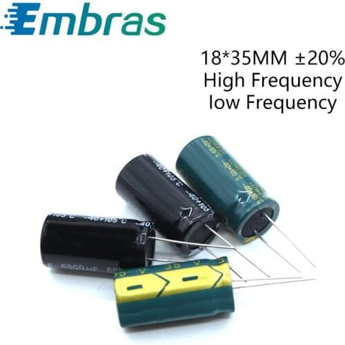5Pcs 18*35 High Frequency Low ESR Aluminum Electrolytic Capacitor Kit 25V 63V 100V 1000UF 3300UF 2200UF Full Values Assorted Set