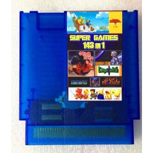 72 pin 8 bit game hot classical Top 72 pin 143 in 1 with many game can batery save