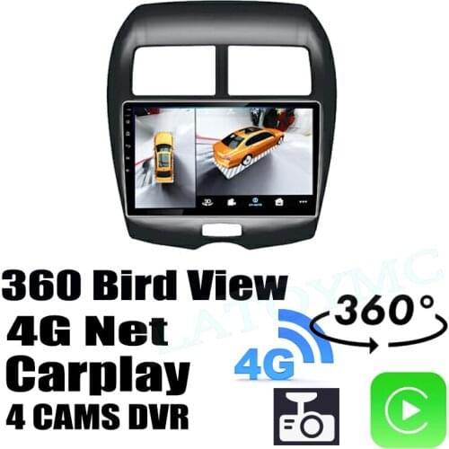 Car Audio Navigation GPS Stereo Carplay DVR 360 Birdview 4G Android System For Mitsubishi RVR ASX Outlander Sport