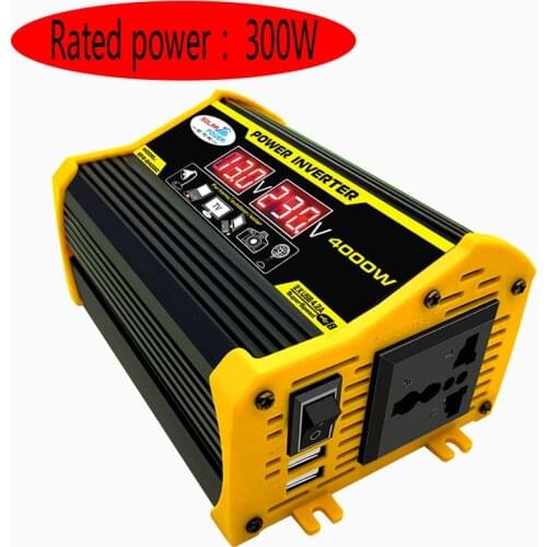 Peaks 4000W 12V to 110V/220V LED Display Car Power Inverter Converter Adapter Dual USB Voltage Transformer Modified Sine Wave