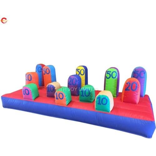 Free air shipping 4*2m inflatable hoopla toss game commercial rental bouncy toys for kids and adults outdoor party events