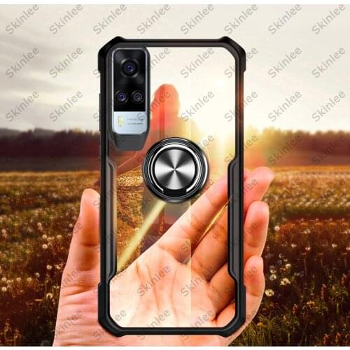 Skinlee For VIVO Y31 Case Official Original Shockproof Clear With Ring Soft Frame Cover For vivo Y51 Case Y53S