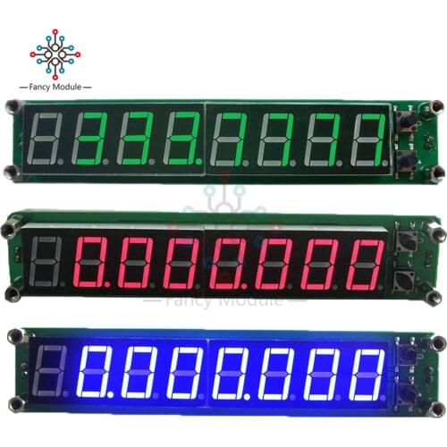 Digital Frequency Counter Meter 8 Digits 0.56" 0.1MHz to 60MHz LED Cymometer RF Signal Input Herz Moduel Tester Detector 3 color